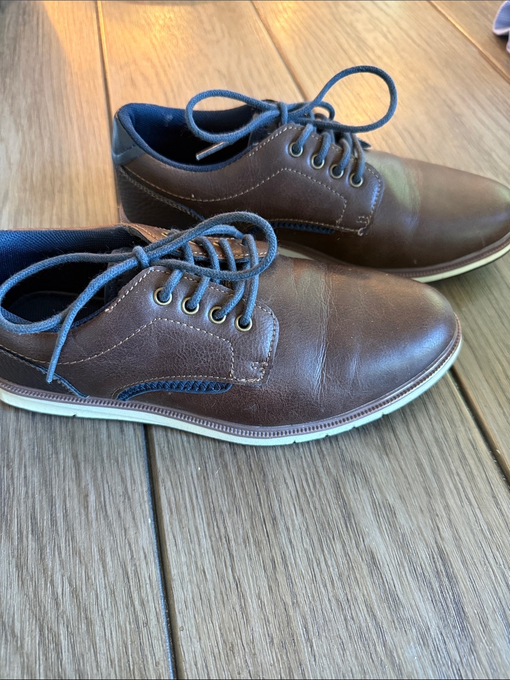 Mix No. 6 Brown and Navy Kids Dress Shoes